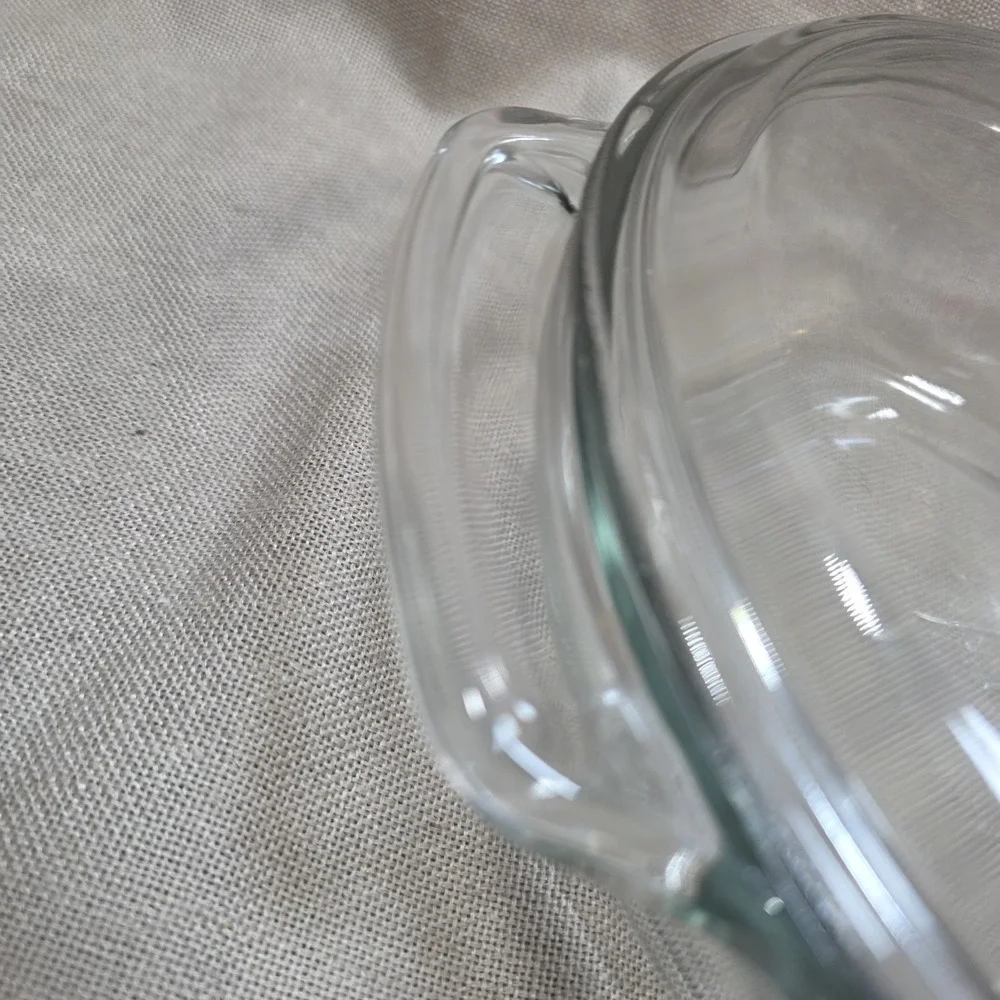 Vintage Anchor Ovenware Clear Glass 2 Qt Casserole Dish With Lid 9